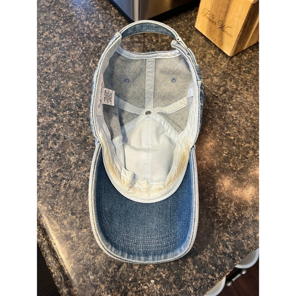 Vintage Calvin Klein Logo Denim Baseball Cap Hat - Picture 7 of 9